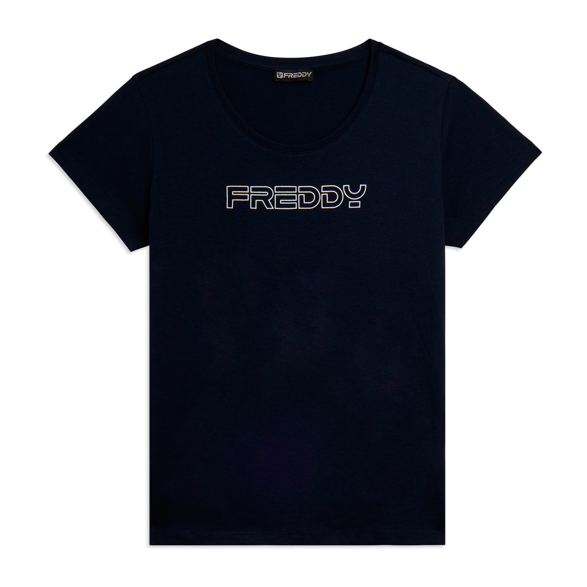 T-shirt Manica Corta con Logo FREDDY in Outline Glitter