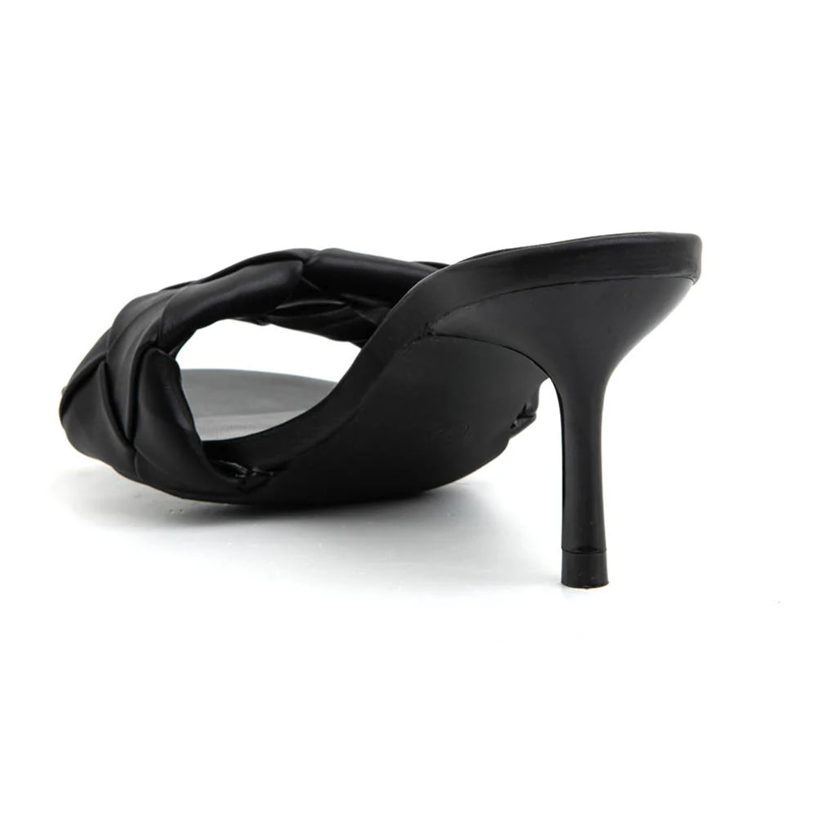 Sabot geometric con tacco a stiletto - NERO