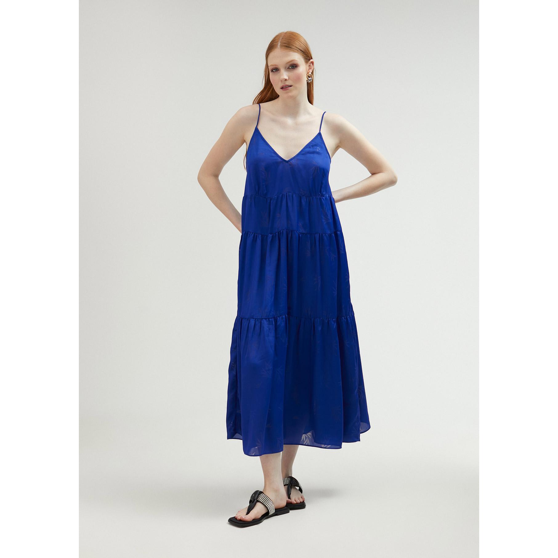 Vestito con spalline e volant