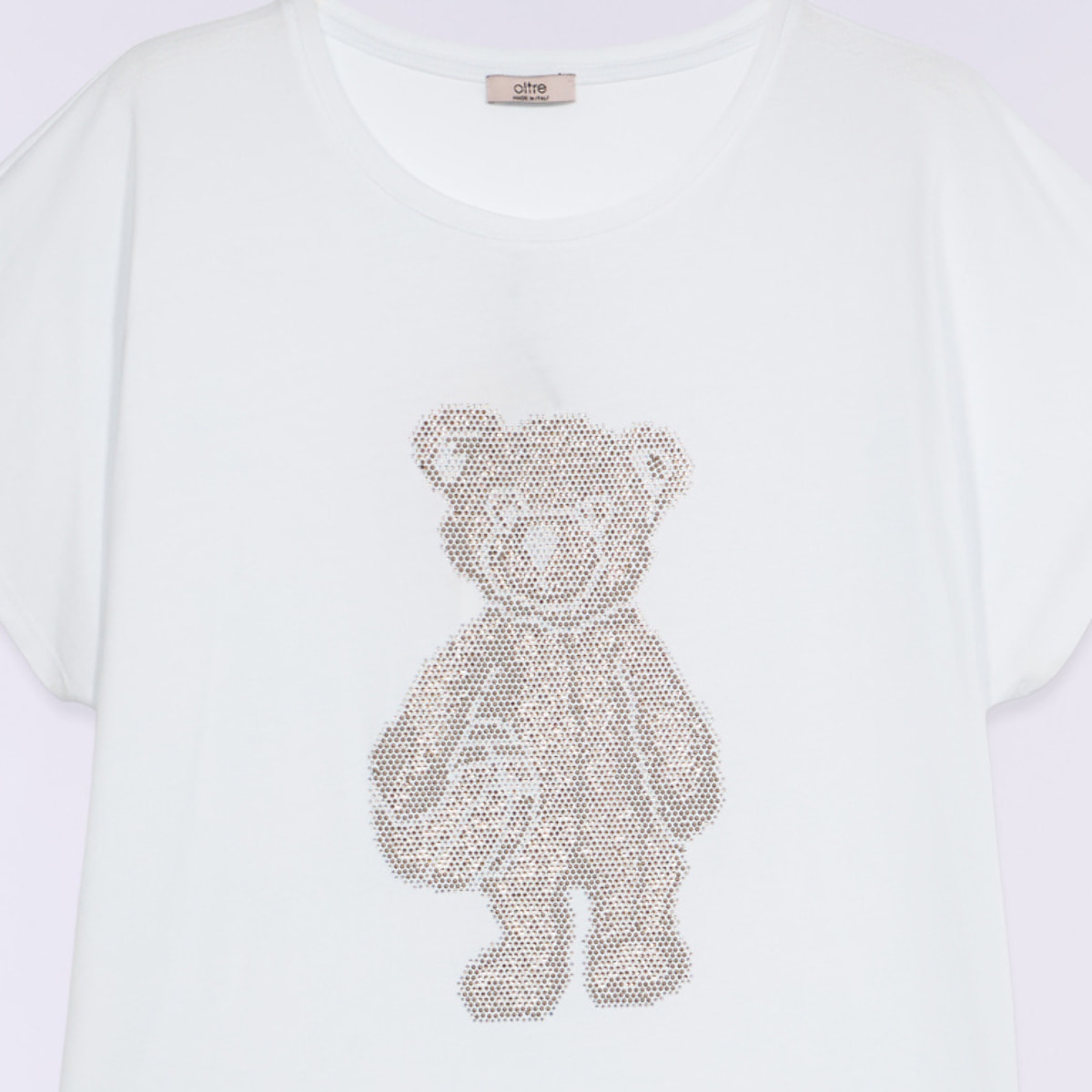 Oltre - Camiseta de algodón con aplicaciones - Blanco
