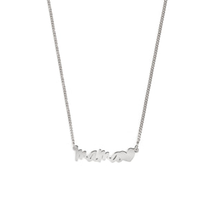 Collar Mamá Heart Plata