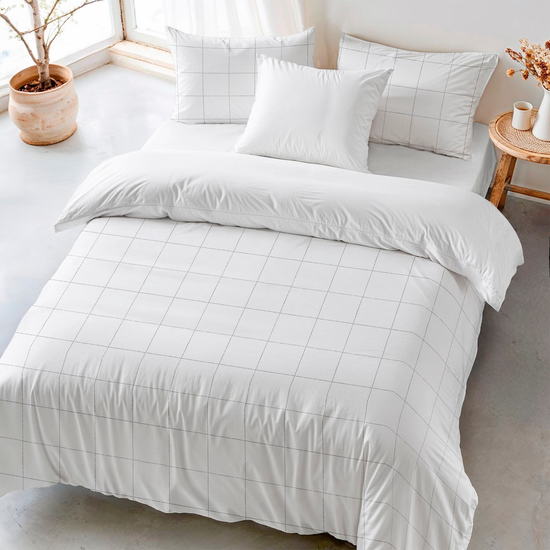 Housse de couette blanche Amira