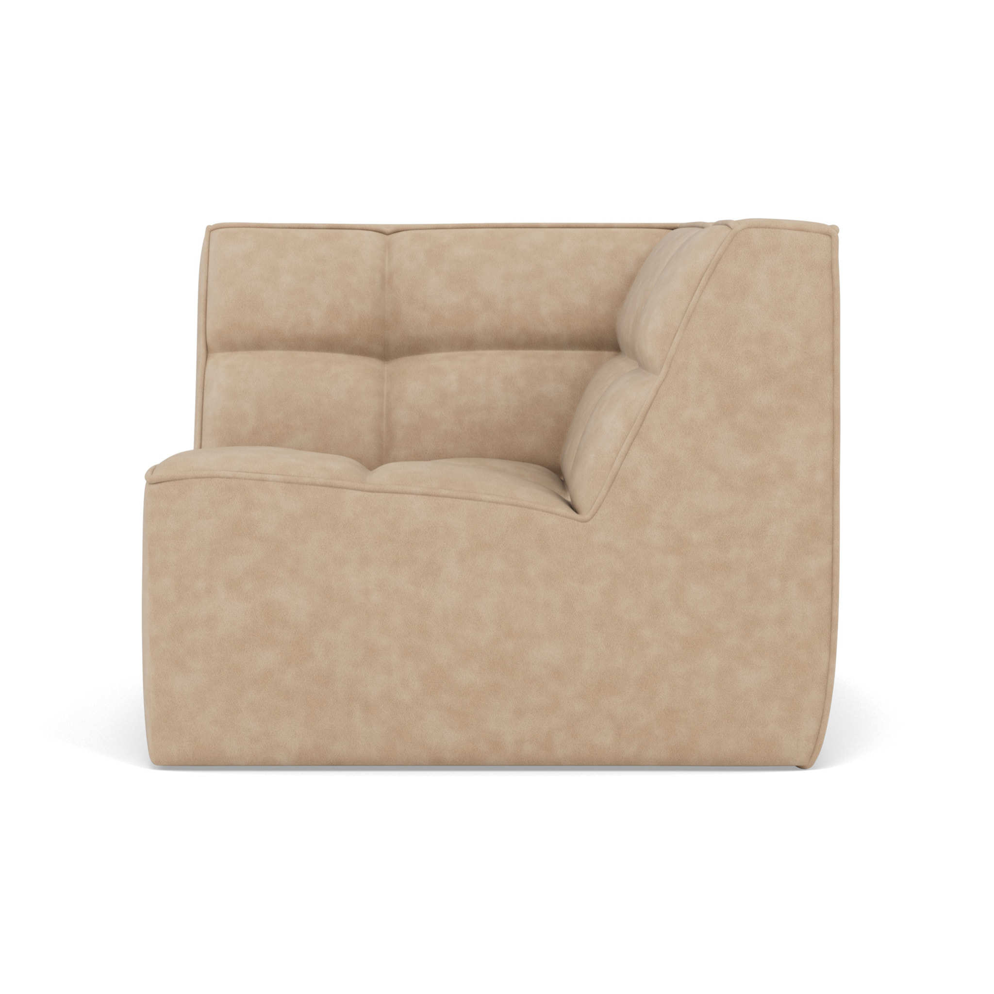 Alya - module d'angle en simili - Beige