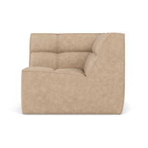 Alya - module d'angle en simili - Beige