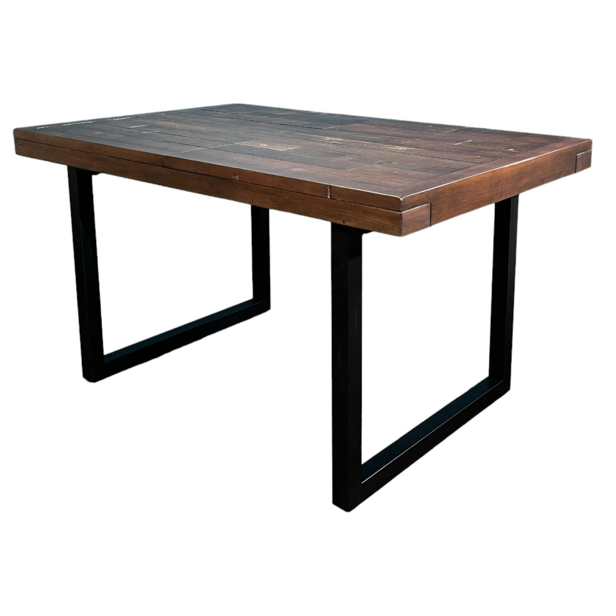 Table à manger extensible bois brun recyclé 140-180 SAMOA