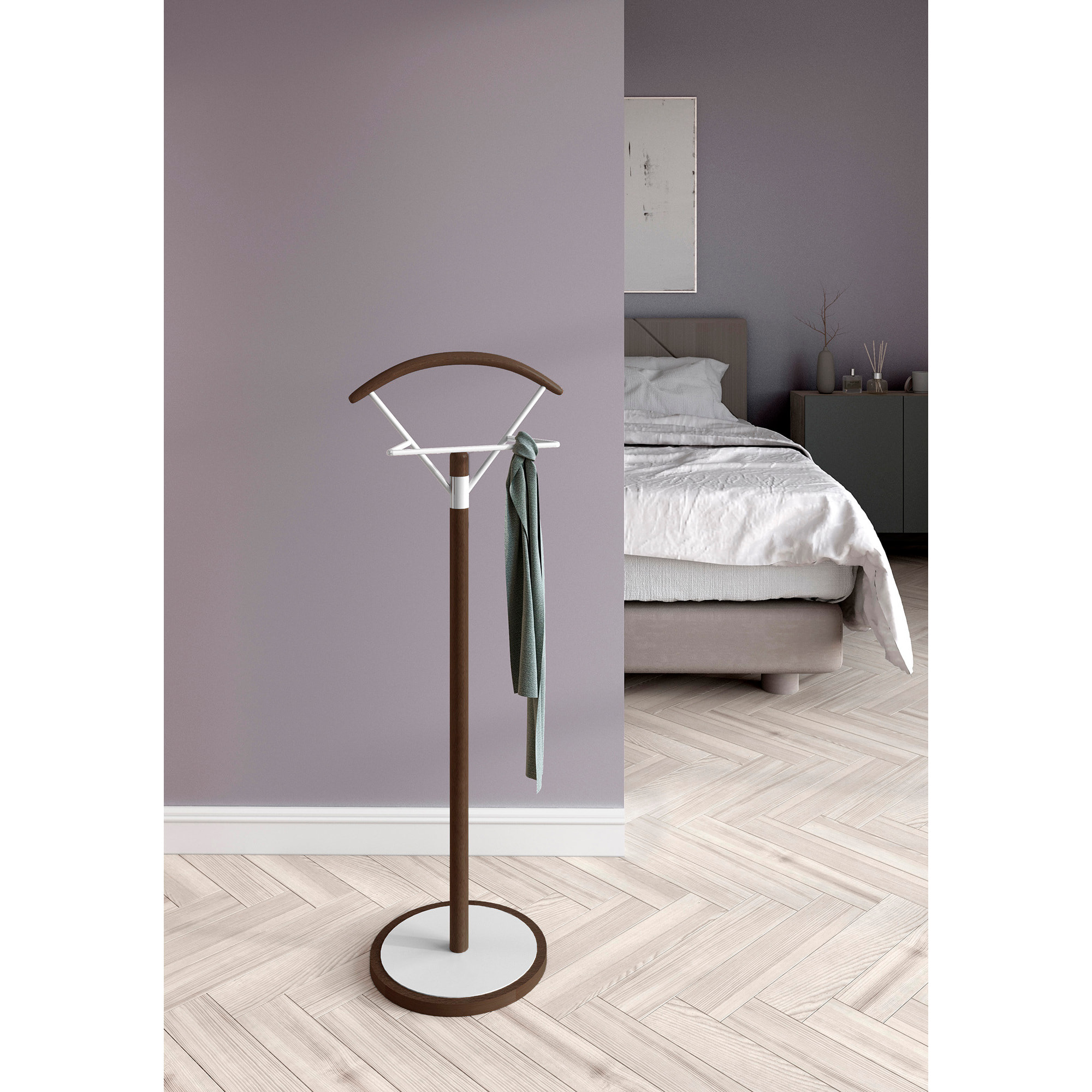 Galán de noche Finlande wengué-blanco 117x42x34 cm