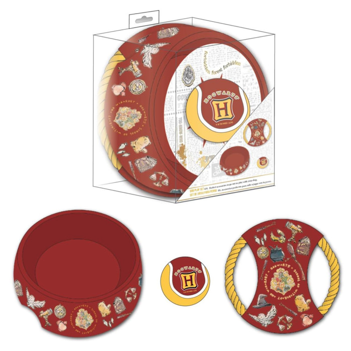 Set para mascota con juguete diseño harry potter