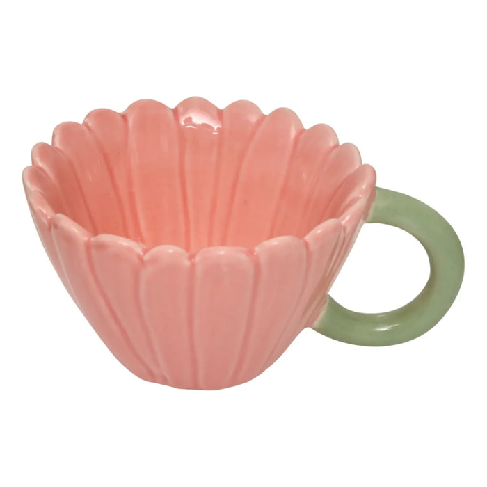 Mug Fleur de rose céramique 20cl