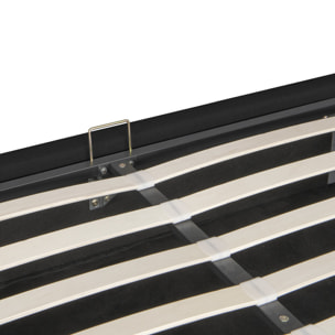 Lit coffre Otto 140x190cm similicuir noir