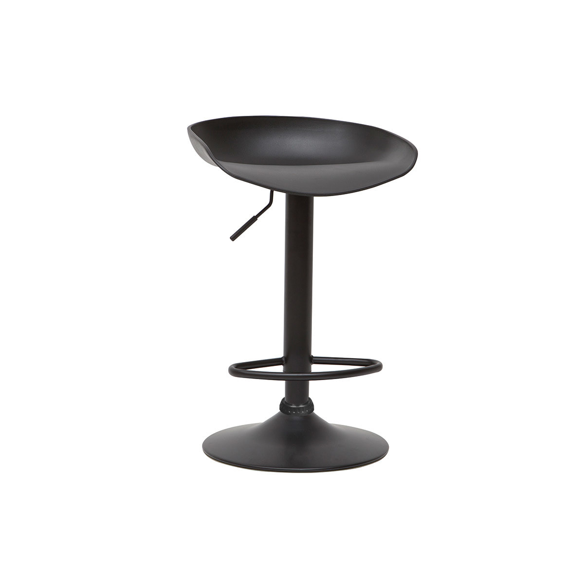 Tabourets de bar réglables design noirs H65 cm (lot de 2) PEBBLE