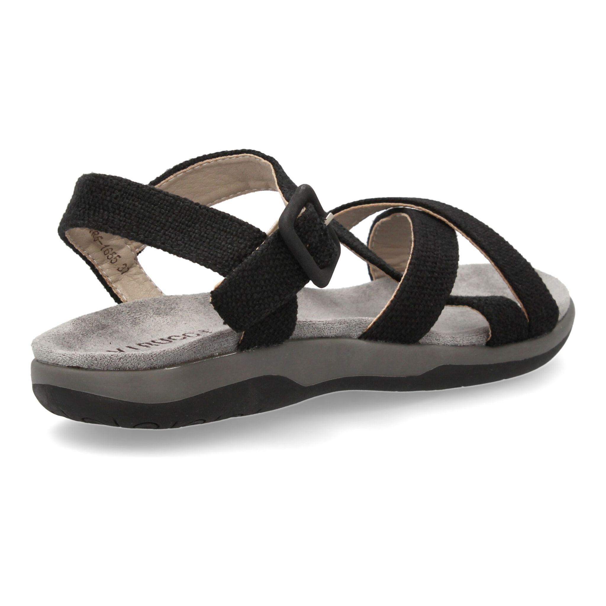 Sandalias planas de mujer diseño moderno, comodas con cierre de cierre autoadherente y con tiras cruzadas