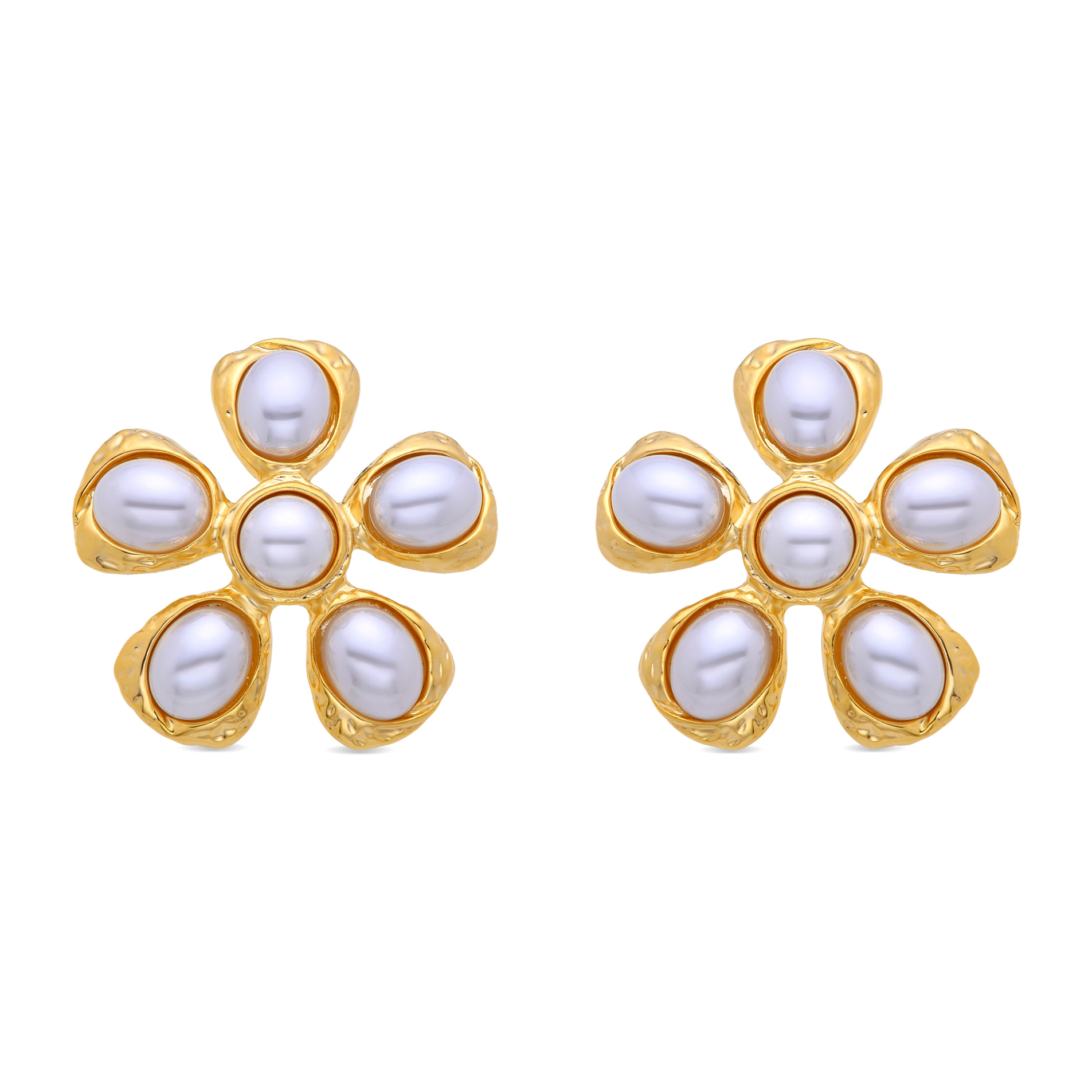 Pendientes acabados en oro amarillo de 18k