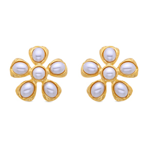 Pendientes acabados en oro amarillo de 18k