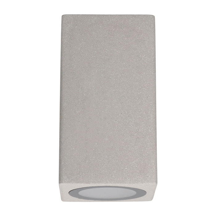 Forlight Aplique Exterior IP44 Rem GU10 16W, Diseño Industrial en Cemento, Resistente al Clima