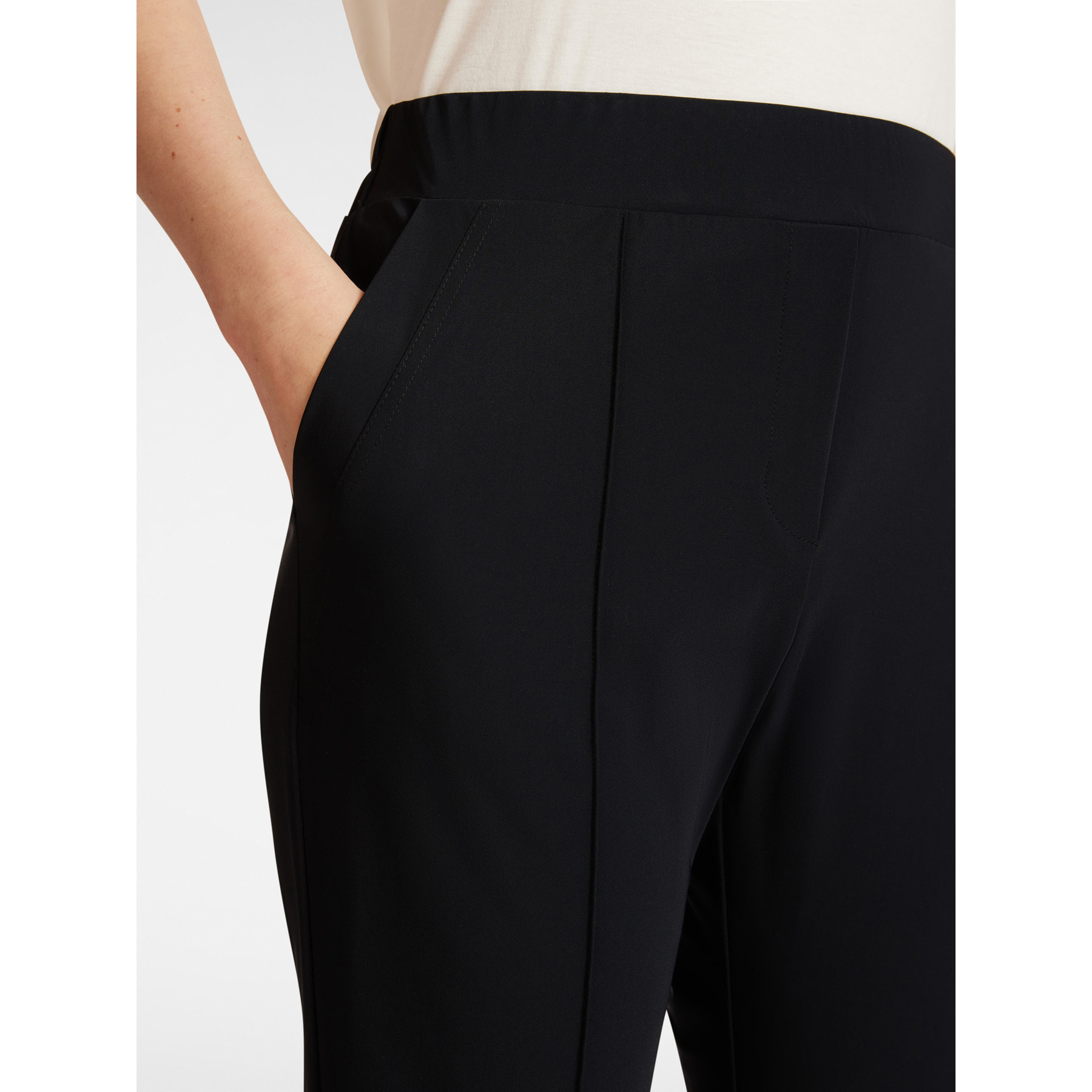 Elena Mirò - Pantaloni pull on gamba dritta - Nero