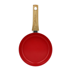 Poêle 20cm avec revêtement céramique rouge - tous feux COLORAMA