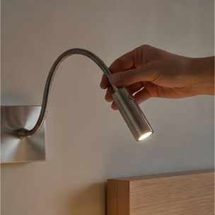 LEDS C4 Luz de lectura Tip LED 4.2 Blanco cálido - 3000K TOUCH DIMMING Níquel satinado 175lm