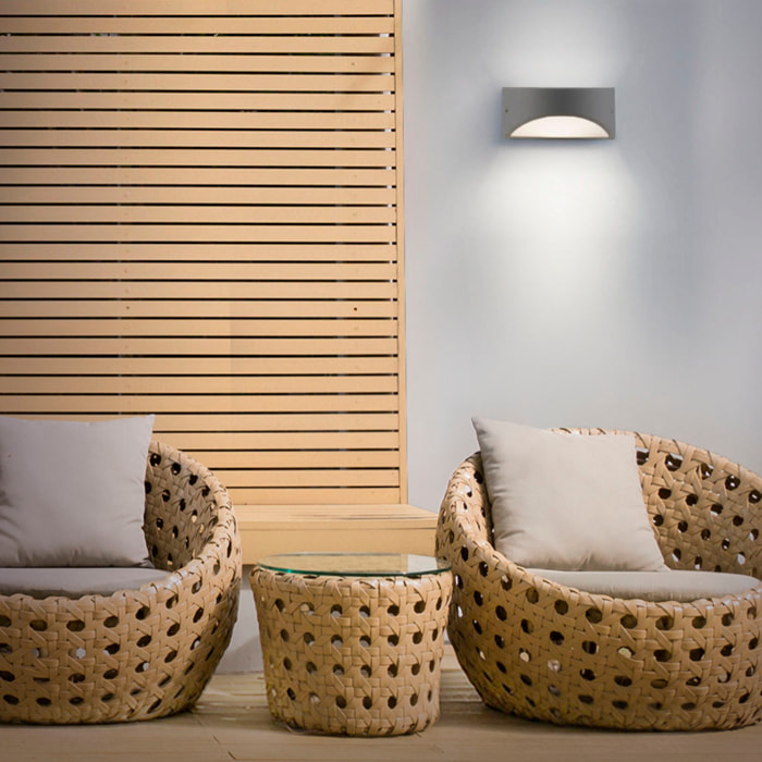 Forlight Aplique Ip54 Kapa Led 8,7W 3000K Gris Urbano 444Lm