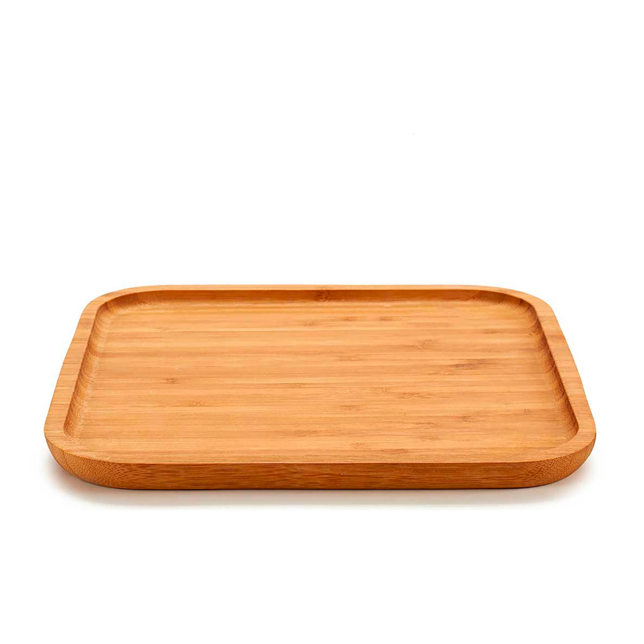 Bandeja de Bambú para aperitivos cuadrada mediana. 25x25 cm