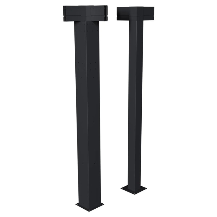 Kit de 2 poteaux d'angle pour pergola bioclimatique "Majaé" 3,6x3,6m