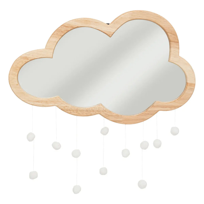 Miroir nuage en bois 40x36cm