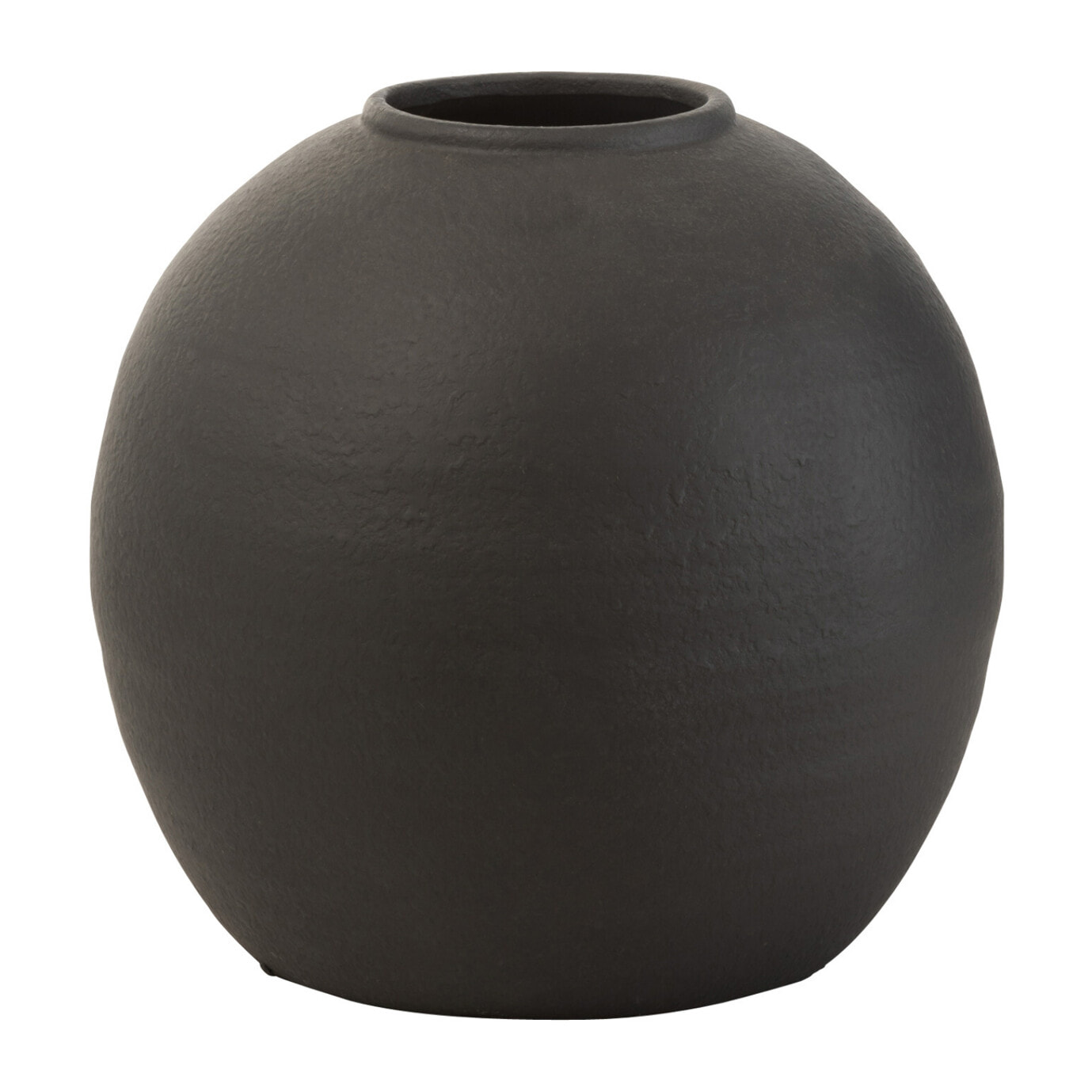 J-Line Vase Rond - Cement - Noir - 27,50cm hauteur