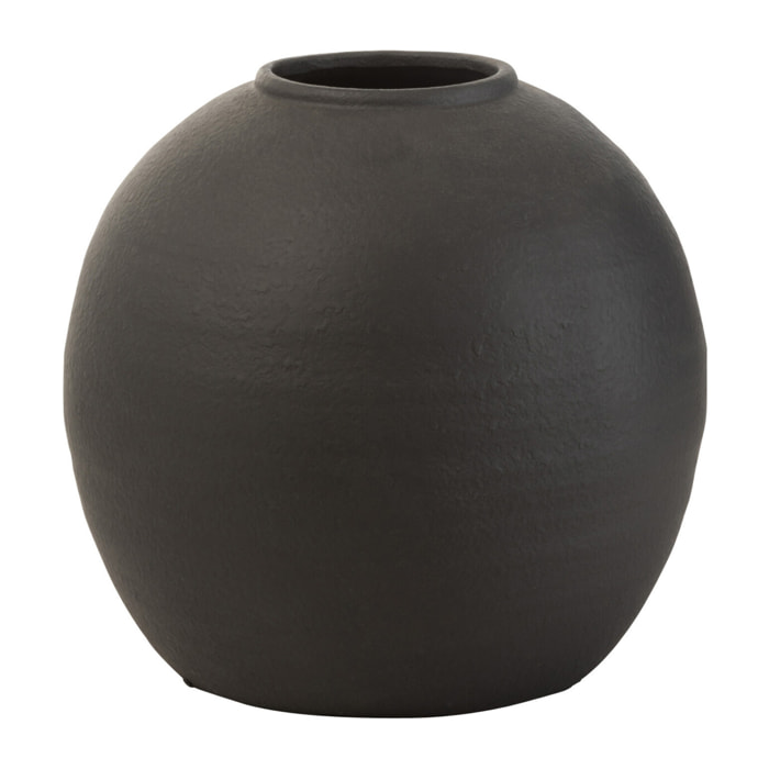 J-Line Vase Rond - Cement - Noir - 27,50cm hauteur