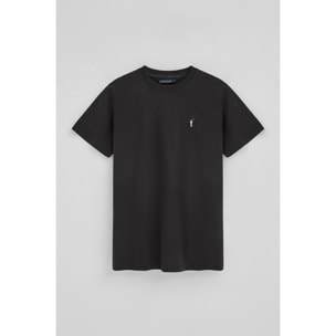 Pack hombre de dos camisetas en negro y blanco con cuello redondo y bordado Rigby Go