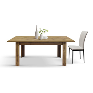 Tavolo ZAGABRIA in legno, finitura rovere rustico, allungabile 120x80 cm - 160x80 cm
