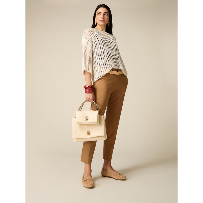 Oltre - Pantalones chinos de algodón - Beige