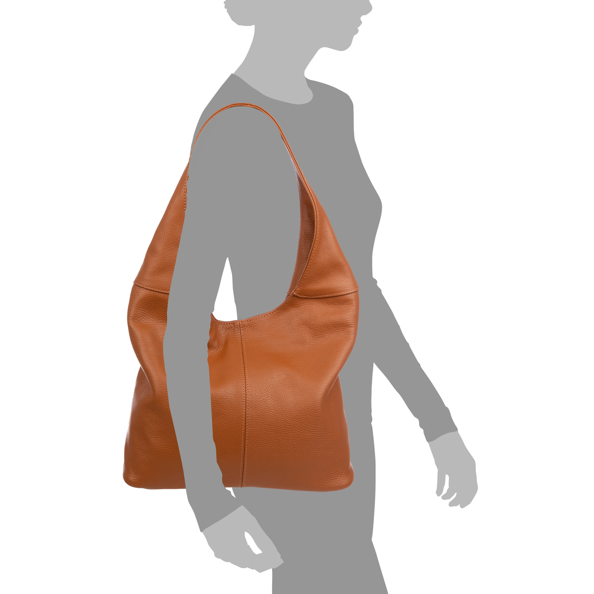 Bedonia Borsa a spalla Donna. Pelle autentica Dollaro.