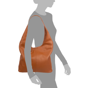 Bedonia Borsa a spalla Donna. Pelle autentica Dollaro.