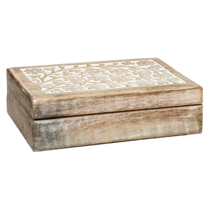 Set de 2 boîtes déco "Ritual" manguier L21/25cm