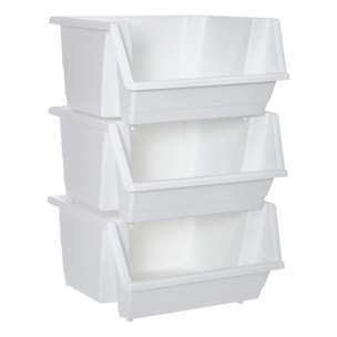 Tour de rangement Essentiels rectangulaire H.66cm blanc