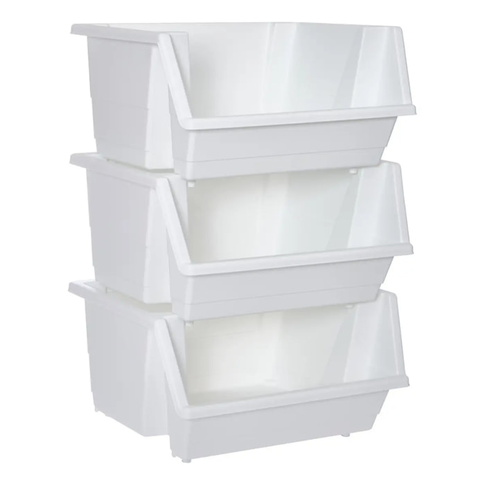 Tour de rangement Essentiels rectangulaire H.66cm blanc