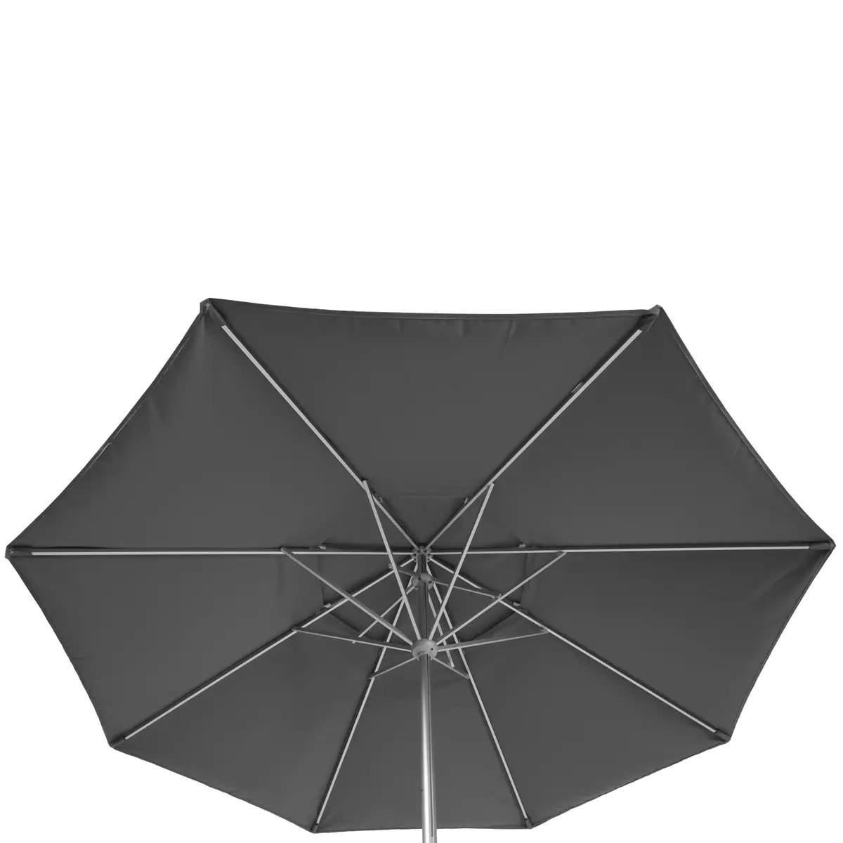 Parasol droit rond télescopique Easyo Ardoise