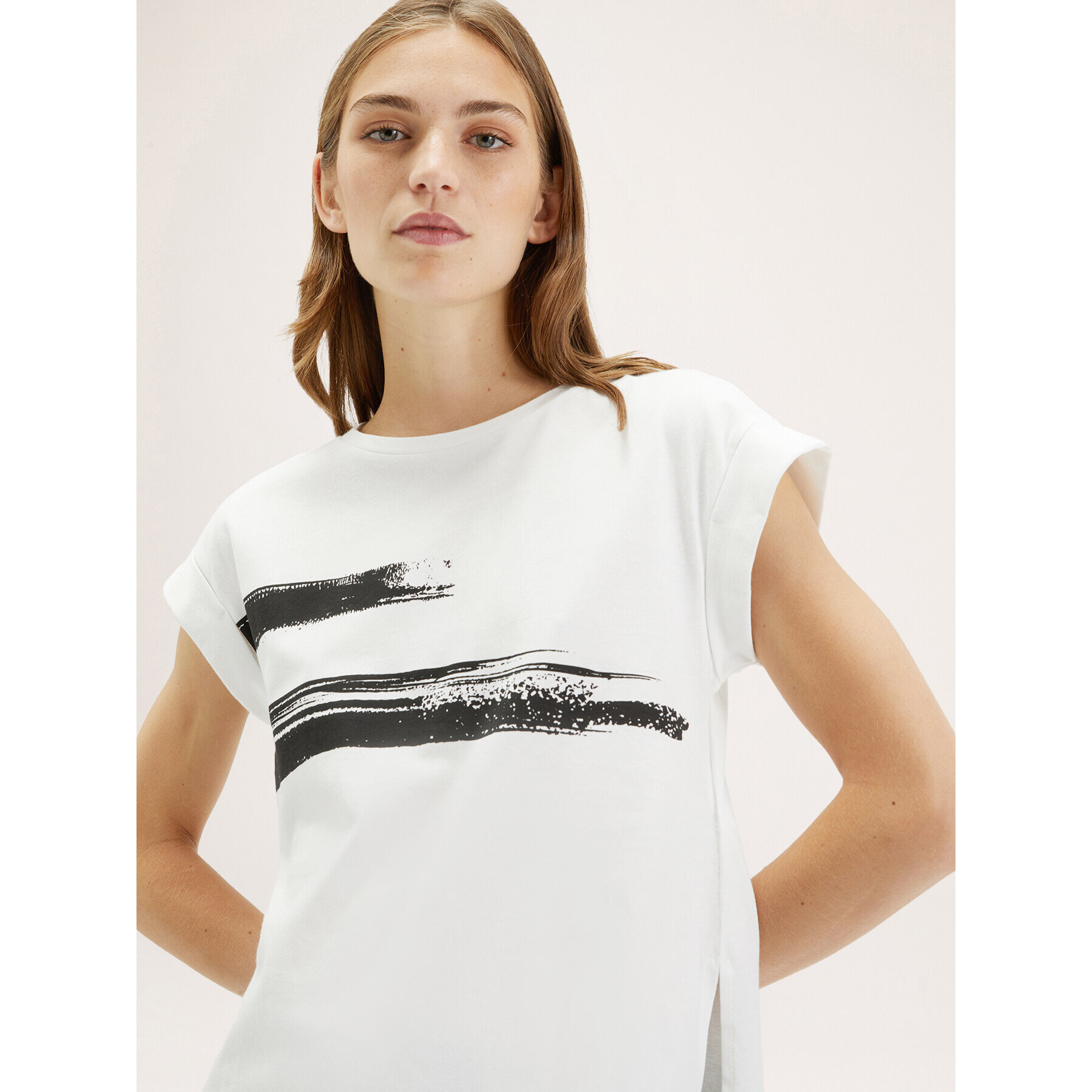 Motivi - Camiseta estampada - Blanco