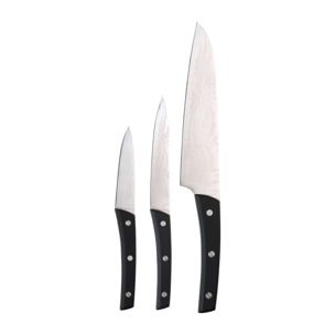 Juego de 3 cuchillos de cocina  Bergner colección Damascus