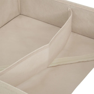 Rangement tiroir "Groomy" 2 compartiments beige 36x36cm