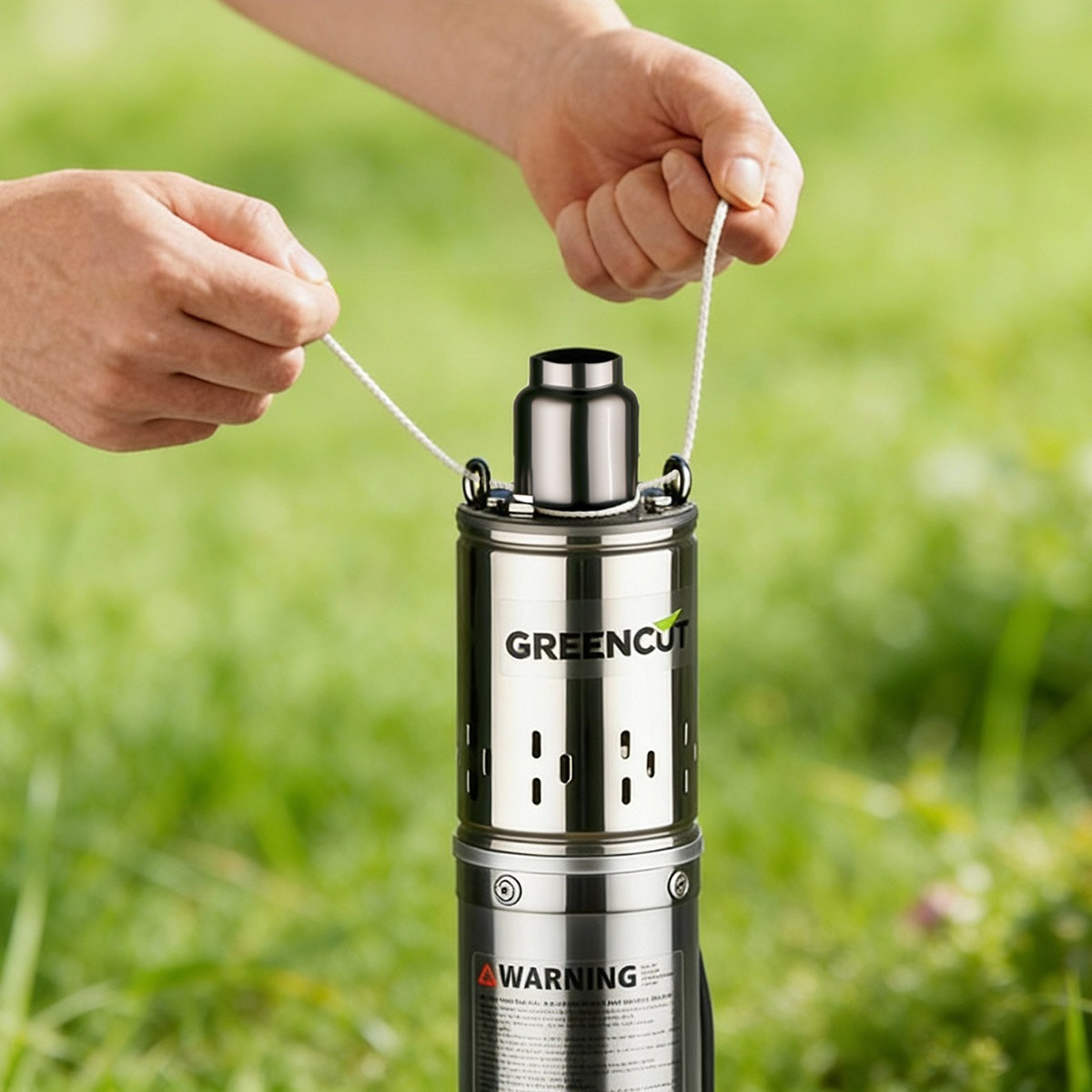 Bomba sumergible 370 W, caudal 20 L/min, altura máxima 50 m para aguas limpias - GREENCUT