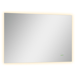 Espejo de Baño con Luz LED Espejo de Pared Antivaho 90x60 cm Interruptor Táctil 3 Luces Ajustable Función de Memoria y Marco de Aluminio Suspensión Vertical u Horizontal Plata