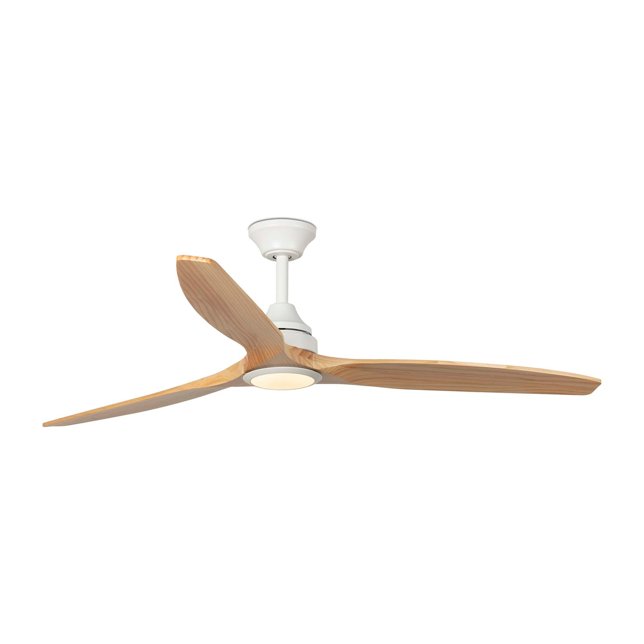 ALO L Ventilateur blanc/bois DC CCT