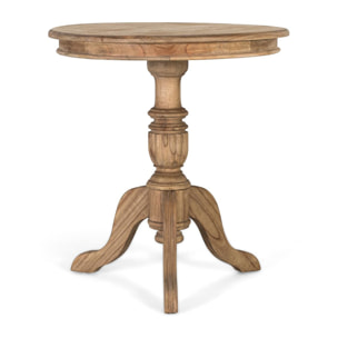 Mesas Auxiliare de Madera de Mindi 70 Cm Estilo Clásico Colonial