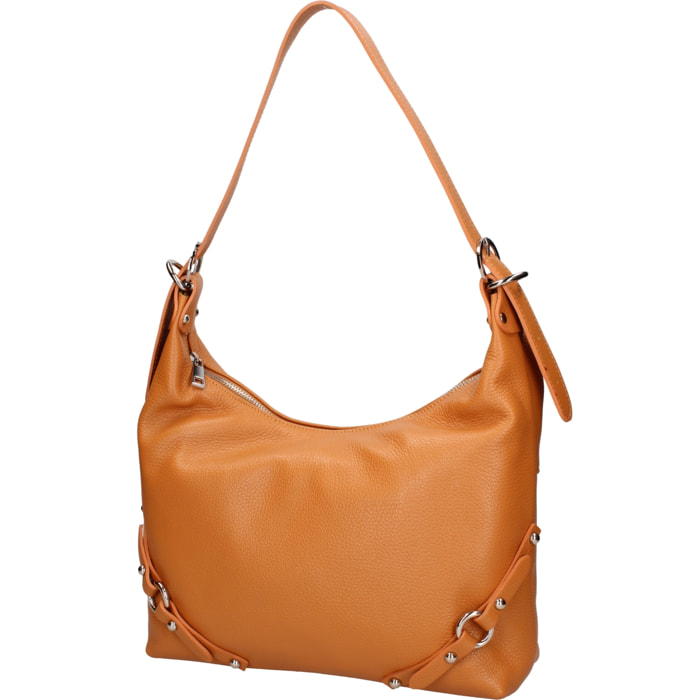 Borsa a spalla da donna In Vera pelle Made in Italy 30x30x9 cm