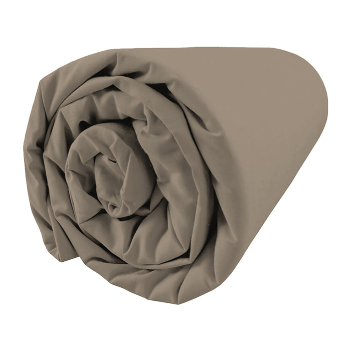 Drap housse en satin de coton lavé bonnet 35cm, NUIT SATINÉE