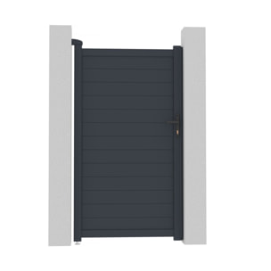 Portillon aluminium "Marc" - 101.2 x 180.9 cm - Gris