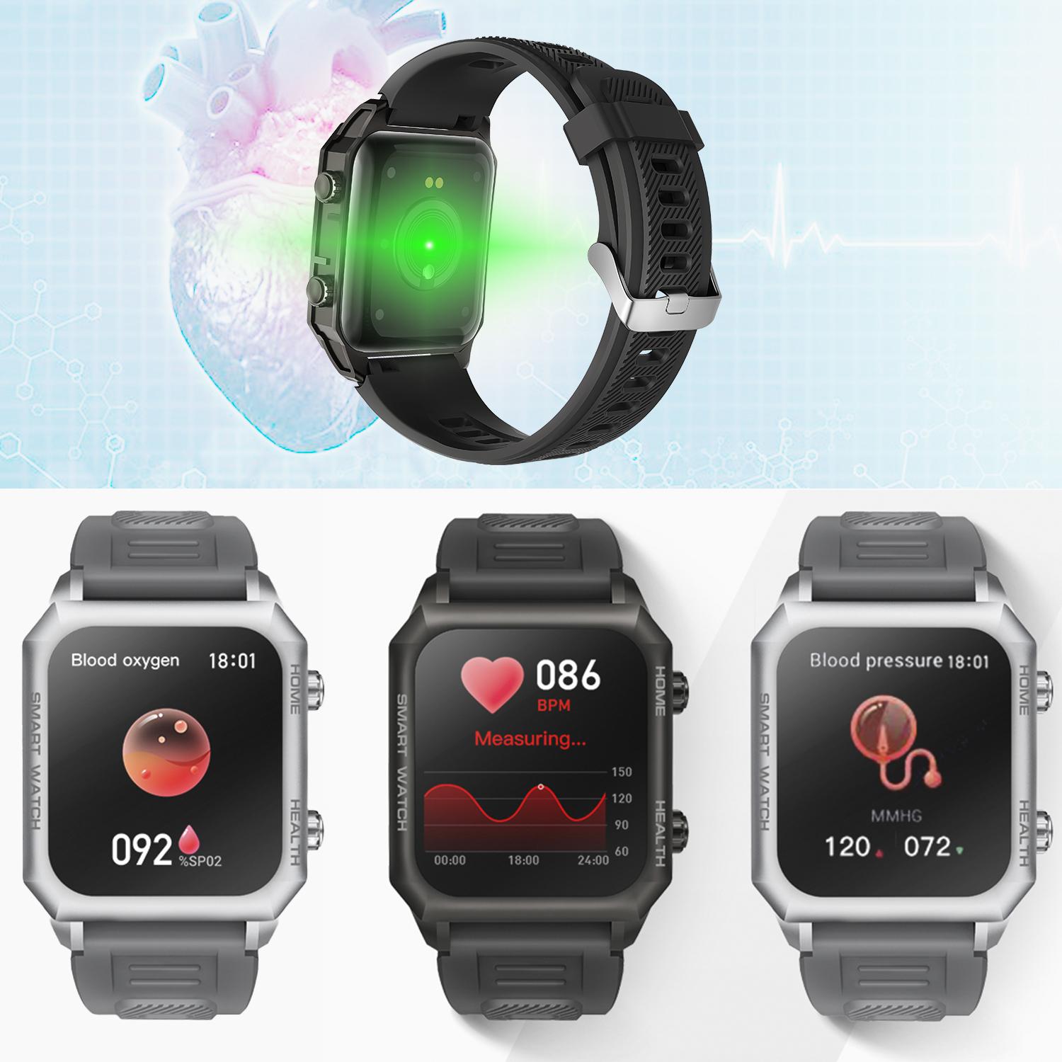 Smartwatch F900 con trattamento laser sangue, termometro corporeo, cardiofrequenzimetro e O2 sangue. Varie modalità sportive.