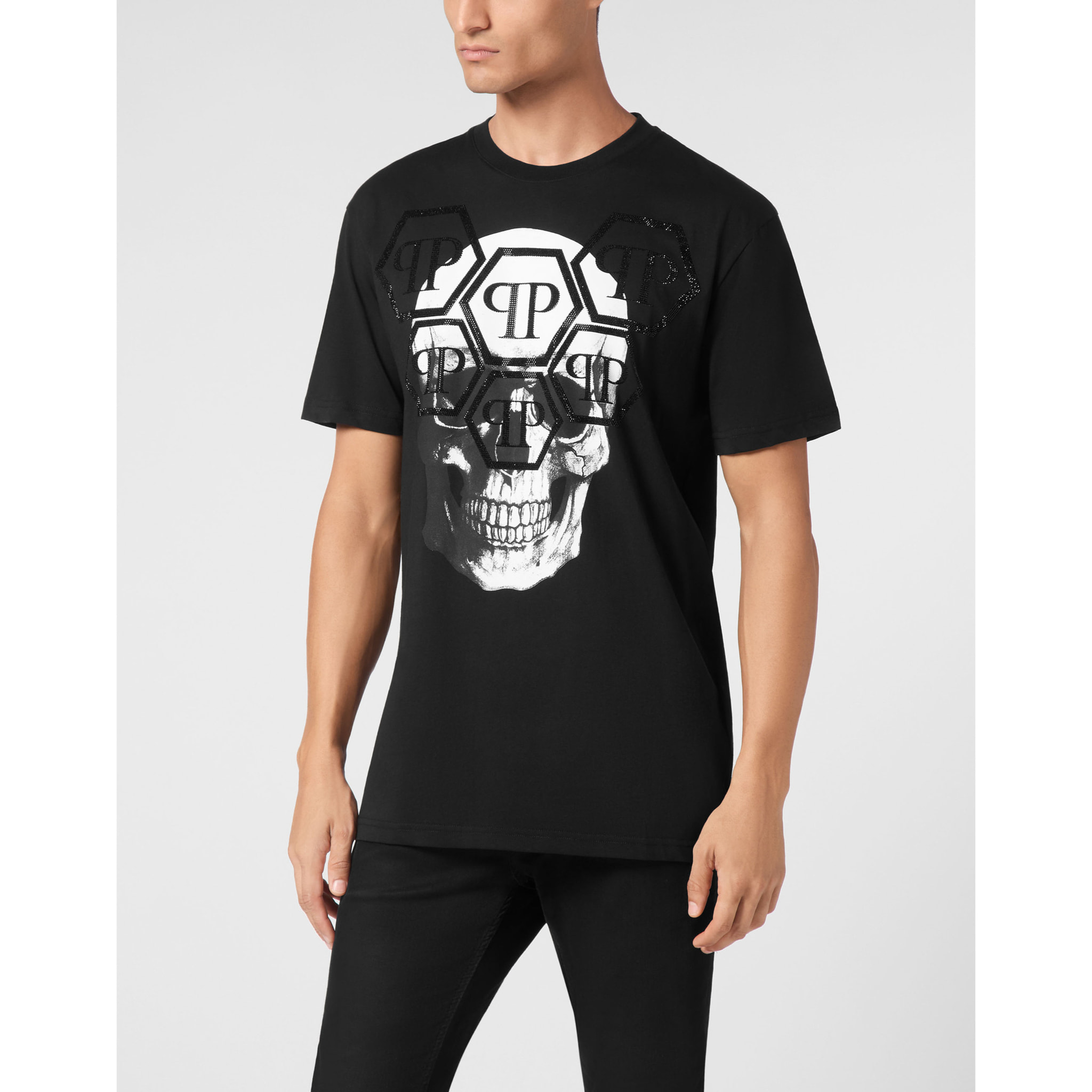 PHILIPP PLEIN T-shirt girocollo a maniche corte SKULL