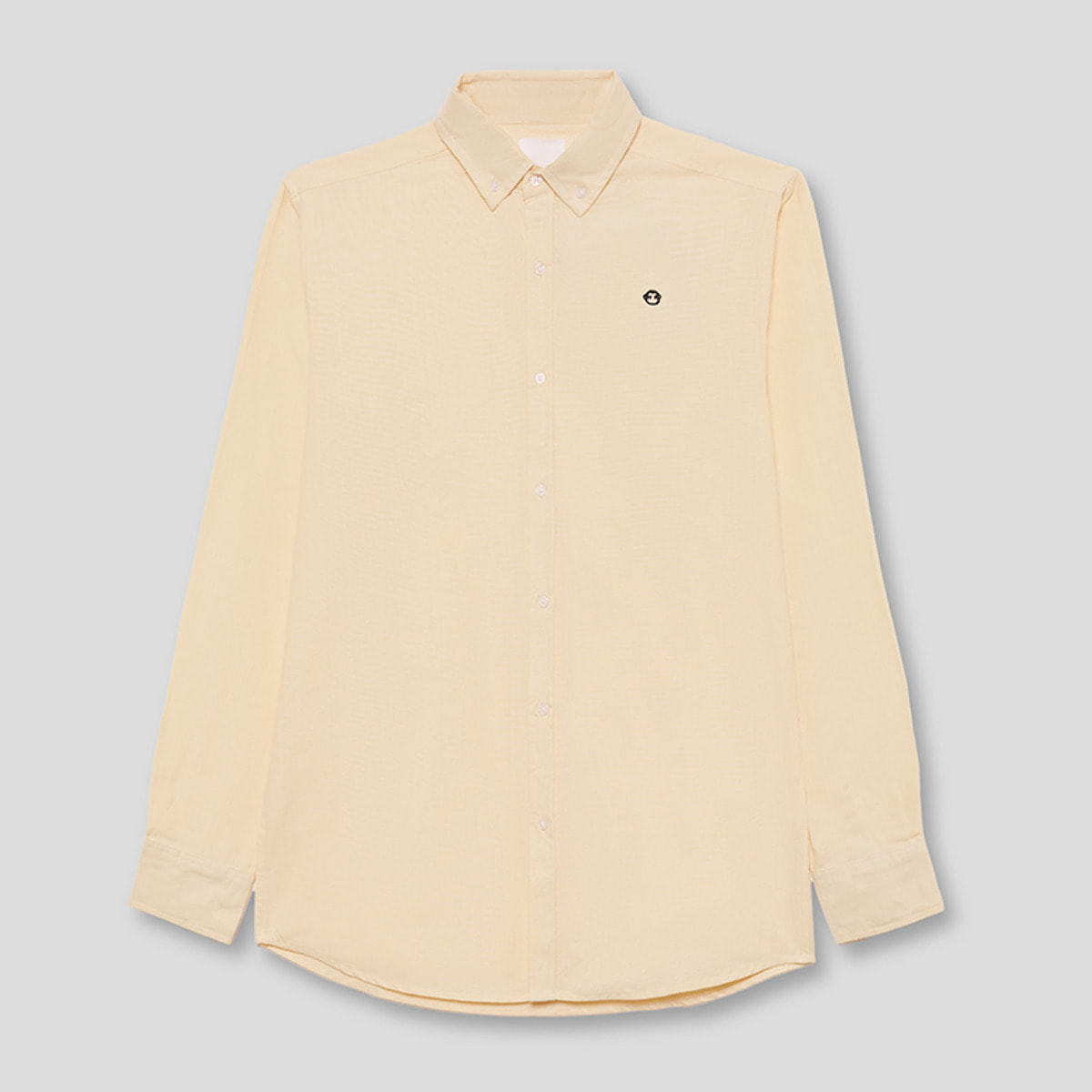 Polo Niño Manga Larga de Punto Camisa 100 % Algodón Color Blanco, Cuello Button-Down, Botones Frontales, Logo Bordado | Color: Amarillo claro | Street Monkey
