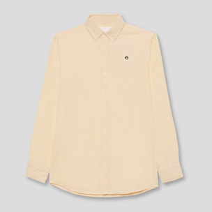 Polo Niño Manga Larga de Punto Camisa 100 % Algodón Color Blanco, Cuello Button-Down, Botones Frontales, Logo Bordado | Color: Amarillo claro | Street Monkey
